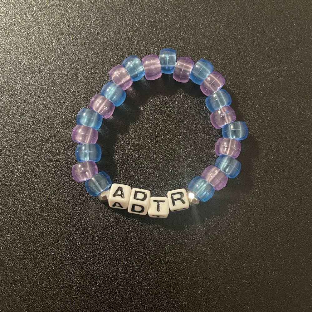 ADTR Emo Kandi Bracelet Handmade Rave Accessory Blue Purple